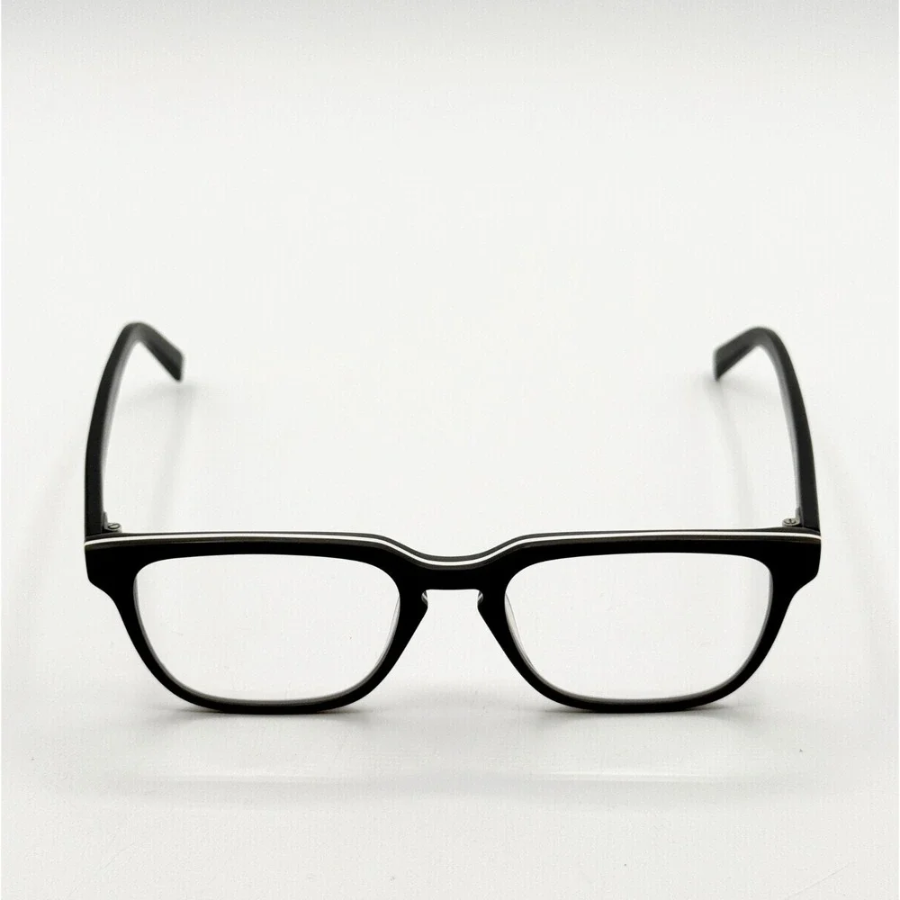 Warby Parker BRADY‎ 103 Black w/White Stripe Eyeglasses Frame 51-19-145